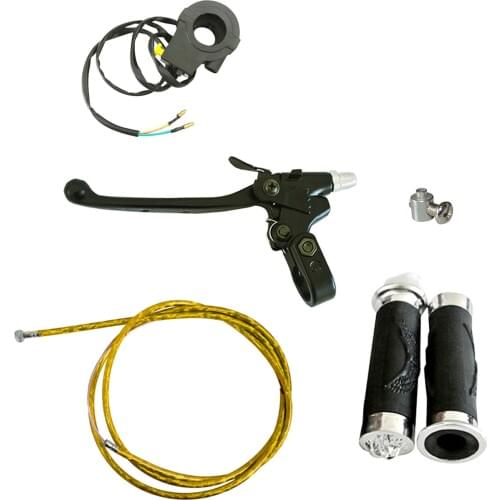 Handlebar Grip Set&Clutch Lever&Clutch Line Fit 66/80cc Motorized Bike