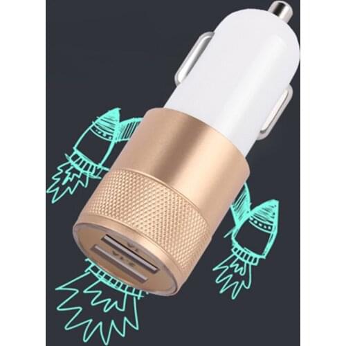 Mini 2 Port USB Car Charger 2.1A Universal Dual Double USB Cell Mobile Phone Charging Adapter For phone