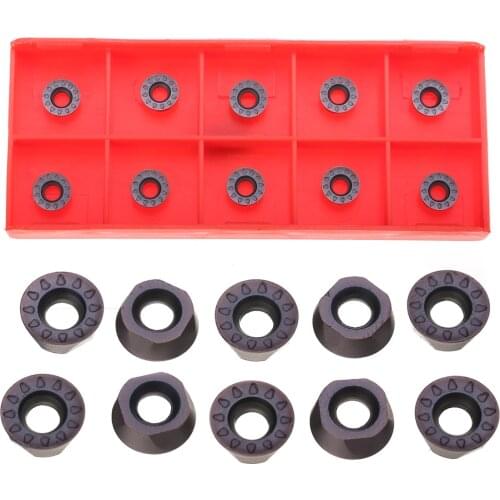10Pcs RPMT08T2M0E-JS VP15TF RPMT08T2 Carbide Insert Cutter Blades For Internal Turning Tools Lathe Cutter