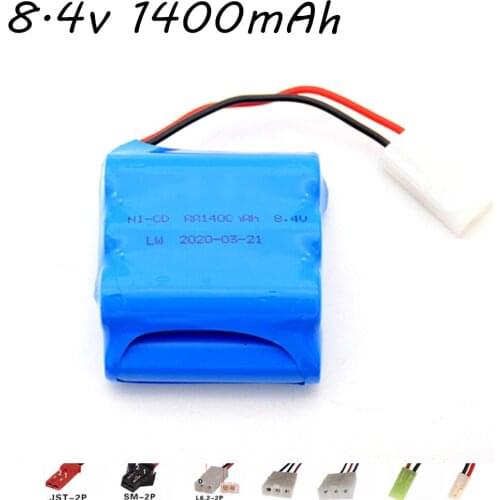 8.4V 1400mAh NiCD Battery for RC Car Boat Guns Trucks Tank Toys Spare Parts AA Ni-CD Battery Pack