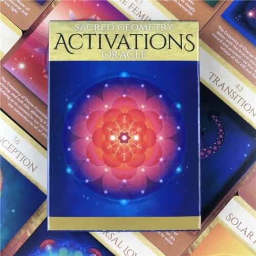 NEW Tarot Sacred Geometry Activations Oracle Deck Tarot Cards English Version Tarot Board Game Card Family Indoor Fun Card Game
