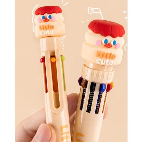 Adorable Yogurt Jar Ball Pen Lovely Multi Color Ball Point Pen Boligrafos 6/10 Color Lovely School Stationery Gift For Children