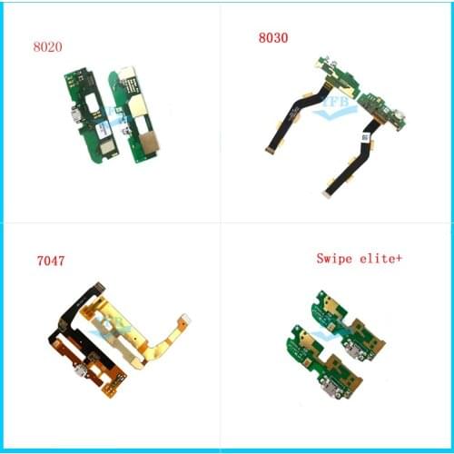 10pcs Original USB Charger Dock Connector Charging Port Microphone Flex Cable For Alcatel 8020 8030 7047 Swipe elite plus