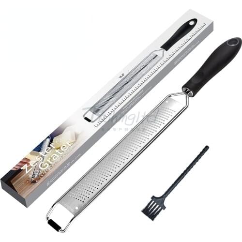 Professional Cheese Grater Stainless Steel Durable Rust-Proof Metal Lemon Grater With Handle Flat Handheld Grater For Cheese