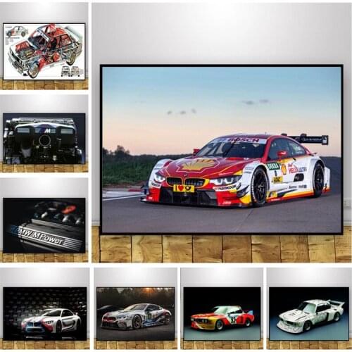 Retro Collection Super Racing Car Engine Painting Canvas Posters Wall Art Pictures Prints Living Home Room Artwork Bedside Decor
