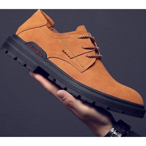 Spring and autumn mens Retro Leather shoes business leisure outdoor lace up Oxford Shoes zapatillas hombre кроссовки мужские 44