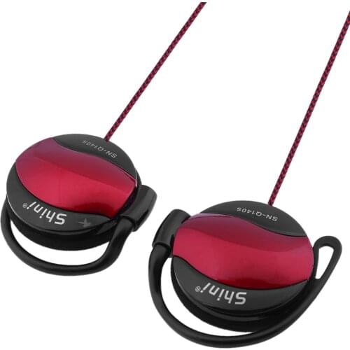 SHINI SN-Q140S 3.5mm Wired Headsets Sport Headphone Ear-Hook Headset Line Control Volume Earphone with Mic for Phone