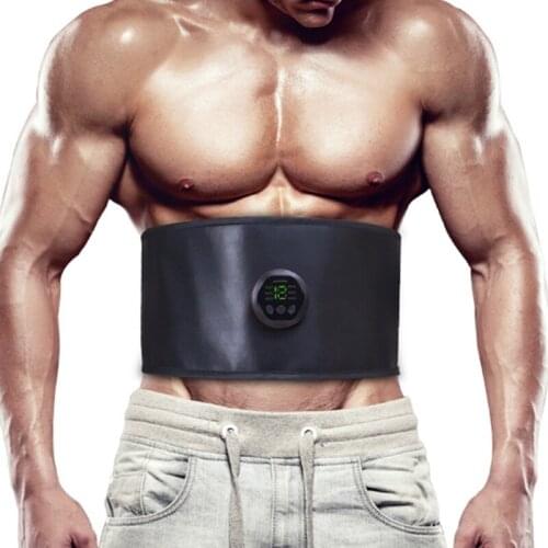 H7JC Muscle Stimulator Intelligent USB Rechargeable EMS Fitness Belt LED Display Electrical Muscle Stimulator Abdomin