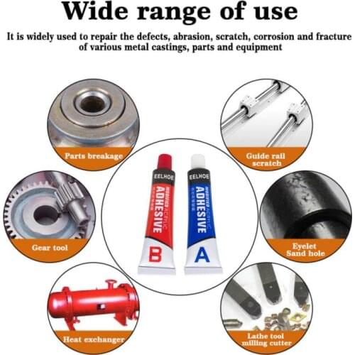 20g Kafuter A+B Metal Repairing Adhesive Super Glue Iron Steel Auto Radiator Water Tank Special Leakage Plugging Welding Gluelue