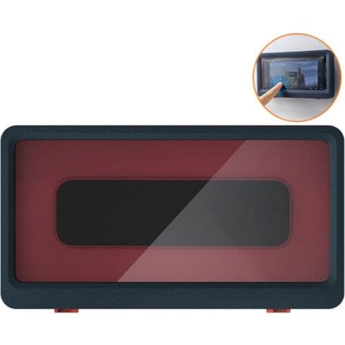 Home Storage Waterproof Mobile Phone Box Hole-free Wall Hanging Touch Screen Holder Shower Sealing Box Closet Organizer