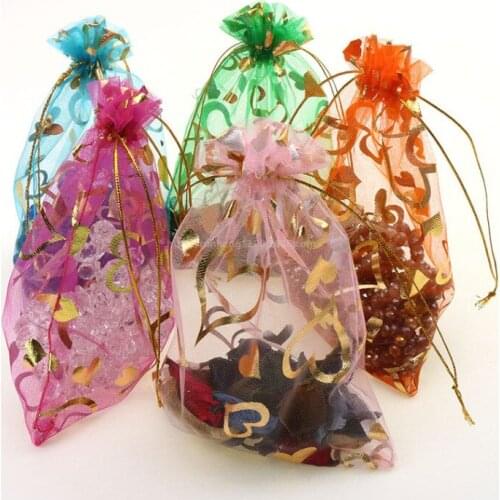 13 * 18cm Organza Bags Wedding Christmas Gift Pouches Bag Jewelry Packaging bags Wedding Party Decoration Supplies 5ZSH326