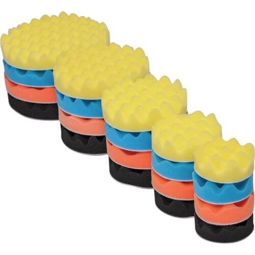 4pcs/Set 3/4/5/6/7 Inch Buffing Buffer Sponge Polishing Pad Hand Tool Kit For Watch Car Glass Polisher Wax Polishing Kits