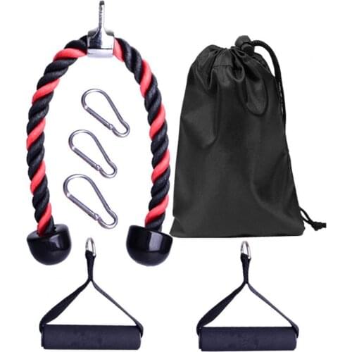 7Pcs Wear-resistant Colorful Arm Rope Biceps Drawstring Down Training Triceps Exerciser Set With Black Cloth Bag