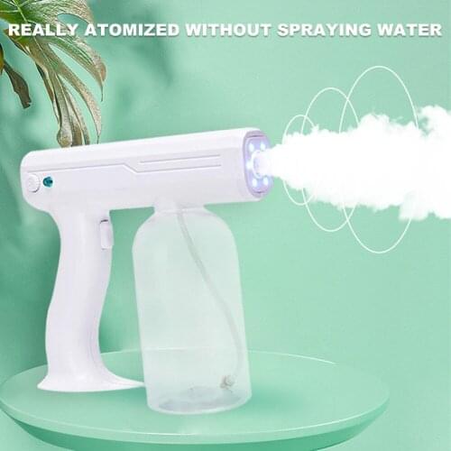 800 ML Wireless Electric Sanitizer Sprayer Disinfects Blue Light Nano Steam Spray Gun Sterilizing Nano Spray Gun For Home Office