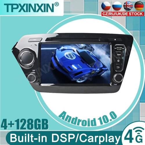 128GB Car Multimedia Player for Kia Rio K2 2011-2015 GPS Navi DSP 2din DVD Car Radio Android 10.0 Head Unit