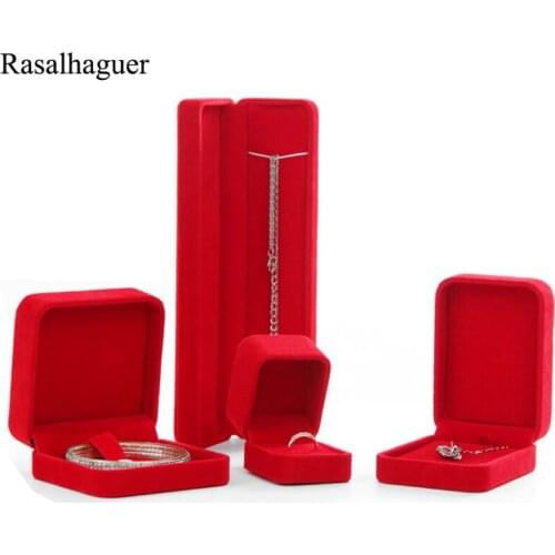 Luxury Colors Velvet Jewelry Package Box Rings Stud Earrings Bracelet Organizer Necklace Jewellery Box Organizer Wholesale