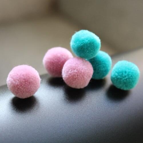 Free shipping 20Pcs/Lot 15mm Cashmere Pompom Plush ball Fluffy Plush Crafts Home Decor for Jewery DIY
