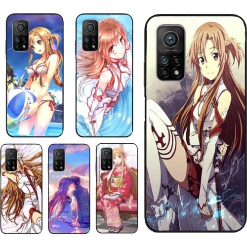 Asuna Sword Art Online Phone Case For Xiaomi Mi 10T Pro 11 Lite Ultra Mi A3 Note 10 POCO X3 M3 Pro F1 F2 F3 Cover