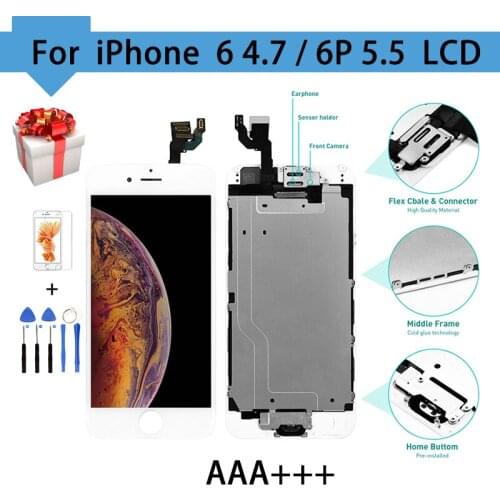 Full Assembly Display For iPhone 6 Plus LCD Touch Screen AAA Quality Digitizer Replacement For iPhone 6 LCD A1549 A1586 A1589