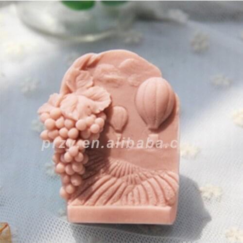 DIY Handmade Tools Silicone Soap Mold Arts&family Molds Grape Hot Air Balloon Aroma Stone Molds Moulds Silicone Rubber PRZY 001