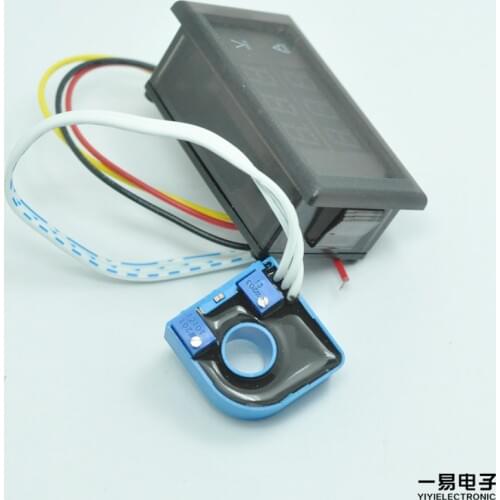 Double Digital DC Voltage Current Meters Voltmeter Ammeter CT Positive and negative electrode +/- current transformer 100V/10A