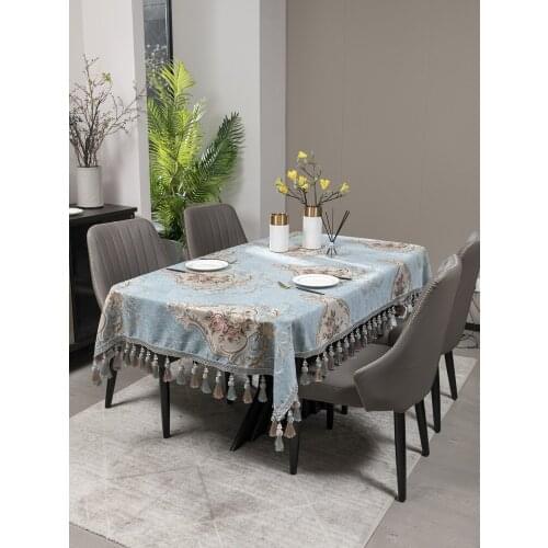 European Tea Table Cloth Cloth Art Rectangular Living Room Home Dining Tablecloth Square Table Square Tablecloth Cushion