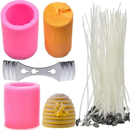 Candle Making Molds Silicone 3d Bee Honeycomb Beehive Form Homemade Beeswax Diy Design Soap Crayon Wax Melt Hives Mould Supplies