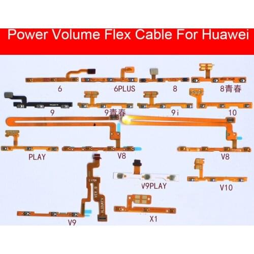Power&Volume Flex Cable For Huawei Honor 6 7 7i 8 8x 9 9i 10 20 20i Pro Plus Lite MAX Power Volume Switch Control Button Parts