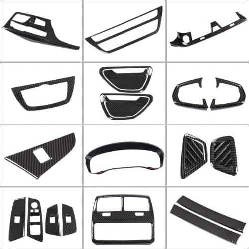 Carbon Fider Style ABS Chrome Interior Moldings Trims For BMW 5 Series G30 2017 2018 Car Accessories Full Set Kit
