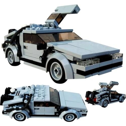 MOC High-Tech Car Back to the Future Time Machine Building Blocks Deloreaning Speed Vehicle Supercar Bricks Toy For Children Kid