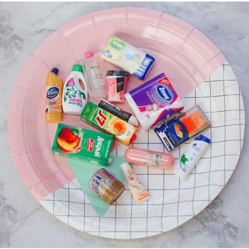 5pcs 1/6 1/12 mini Miniature toy Supermarket Daily necessities blyth doll Kitchen Food rement simulation play house for barbie