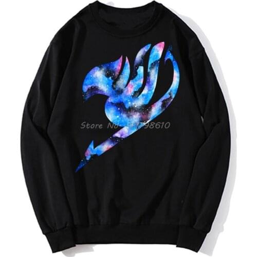 Men Anime FAIRY TAIL Natsu Dragneel Anime Hoodie Galaxy Logo Spring Autumn Sweater Streetwear Harajuku