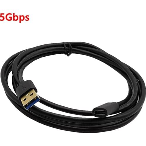 Gold-plated USB A to USB-C Adapter Cable, Type A 3.0 Male to Type C Female Data & Charging Converter for Laptop and PC 5Gbps