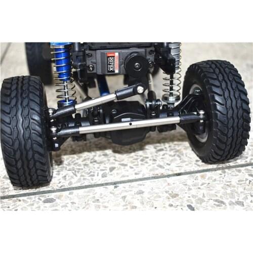 Adjustable Tie Rod Whole Car Tie Rod Stainless Steel Positive & Negative Thread for 1/10 TAMIYA CC02 4WD G500 58675 RC Car Parts