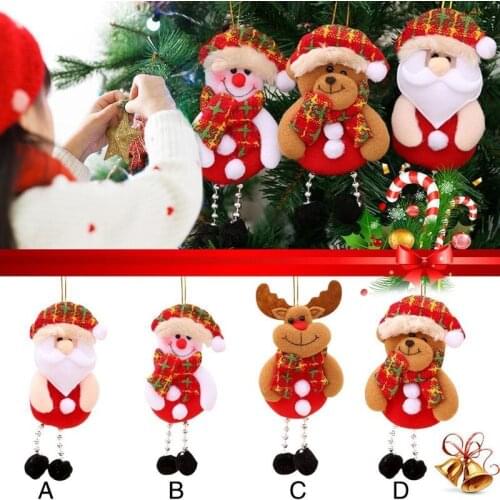 Christmas Small Pendant Christmas Snowman Deer Shop Storefront Scene Decoration Christmas Tree Accessories Decorations