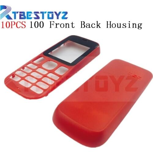 RTBESTOYZ 10PCS/Lot Original Front Cover Pink Back Housing Rear Cover Case For Nokia 100 Front Housing