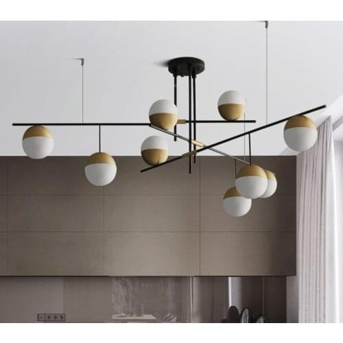 Modern light luxury living room lamp designer nut creative personality villa restaurant glass ball pendant lights AC 100-240V