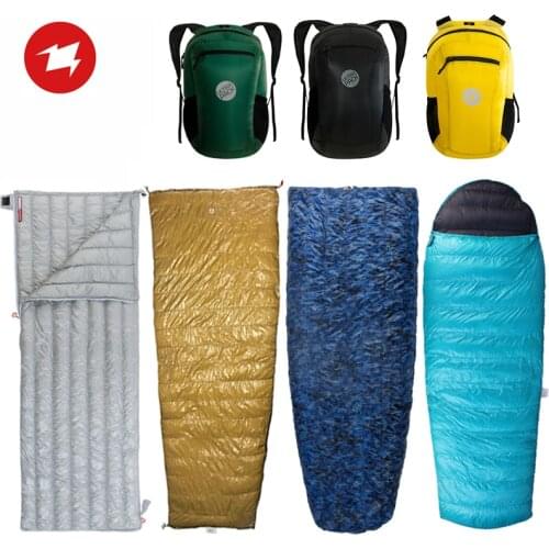 AEGISMAX E Long Black Outdoor Camping Ultralight Envelope 3 Season Down Sleeping Bag Lazy Bag Quilt