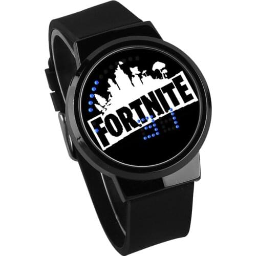 Fortnite Luminous Touch Water-proof Watch LED Creative Electronic Student Watch Kid Birthday Party Toys with Gift Box