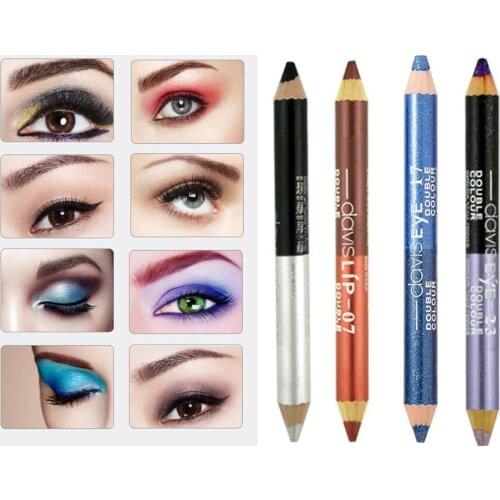 1Pc 13 Colors Highlighter Glitter Eyeshadow Eyeliner Pen Durable Waterproof Sweatproof Double Color Eyes Pencil Makeup Tools