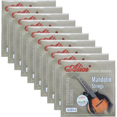 10Sets Alice Mandolin Strings Coated Copper Alloy Wound EADG 8 Strings Set AM04