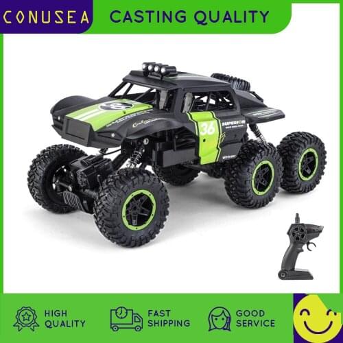 2021 New JJRC Q101 1:10 Big Rc Car Six-Wheel Drive Climbing Remote Control Car Bigfoot Off-Road Vehicle Children Outdoor Toy Boy