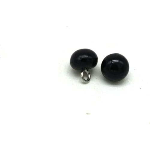 50pcs 10mm/12mm Kawaii black buttons pearl buttons