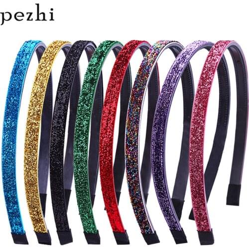 8pcs New childrens headdress simple jewelry girl hair accessories sequins glitter headband