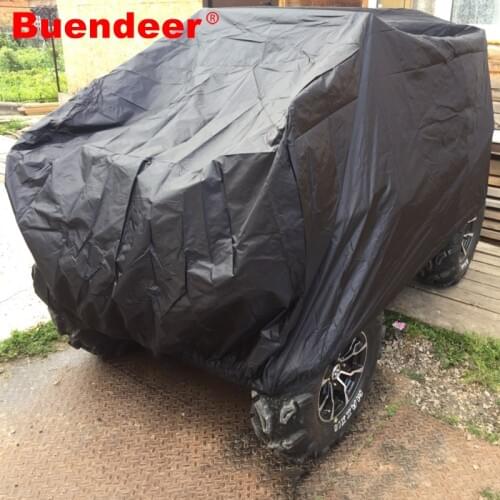 Buendeer Quad Bike ATV Cover Universal Waterproof Dustproof Anti-UV Beach Vehicle Cover Outdoor Protector Black Size L-XXXL
