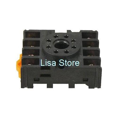 Black 8 Round Pin Socket Base for Power Relay PF083A