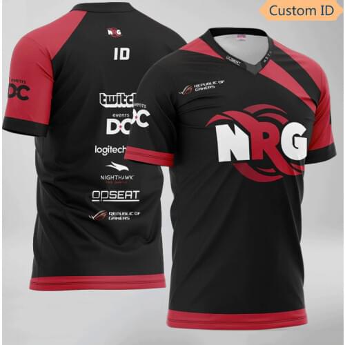 CSGO NRG Esports Player Jersey Uniform Jerseys Customized ID Fans Game Tshirt Men Women Custom Name Tee Shirt