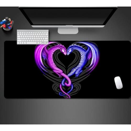 Purple And Blue Dargon Mouse Pad Best Selling Rubber Domineering Gaming Computer Mouse Pad Computer Keyboard Mouse Mat To Gamer