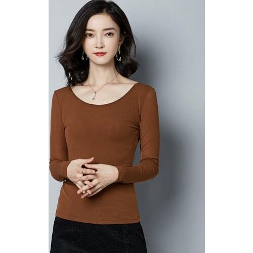 Korean Autumn Mesh Long Sleeve women T-shirt Female Slim Seamless Tshits Plus Size XXXL Ladies Tops Pink Office Lady T Shirts