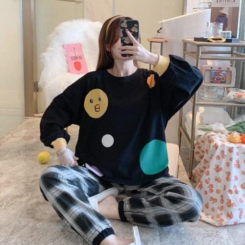 Cotton Nighty Women Sleepwear Spring Nightgown Plus Size Loose Version Pyjamas Cartoon Princess Style Pajama Set